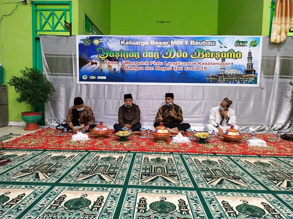 Yasinan dan Doa Bersama, Kepala Kemenag Baubau Ajak KB MIN 1 Ketuk